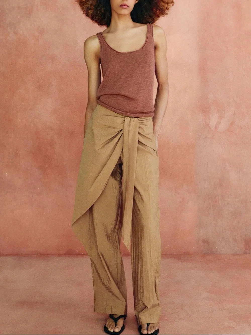 ZARA fashion statement,  Flattering Sarong, Pareo Linen blend pants🔥🔥🔥